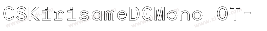 CSKirisameDGMono OT字体转换